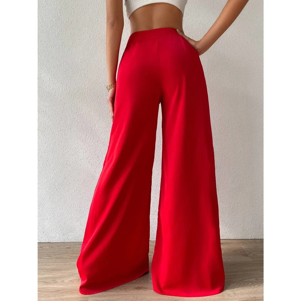 High Waist Wide Leg Pants black - Picture 4 of 12